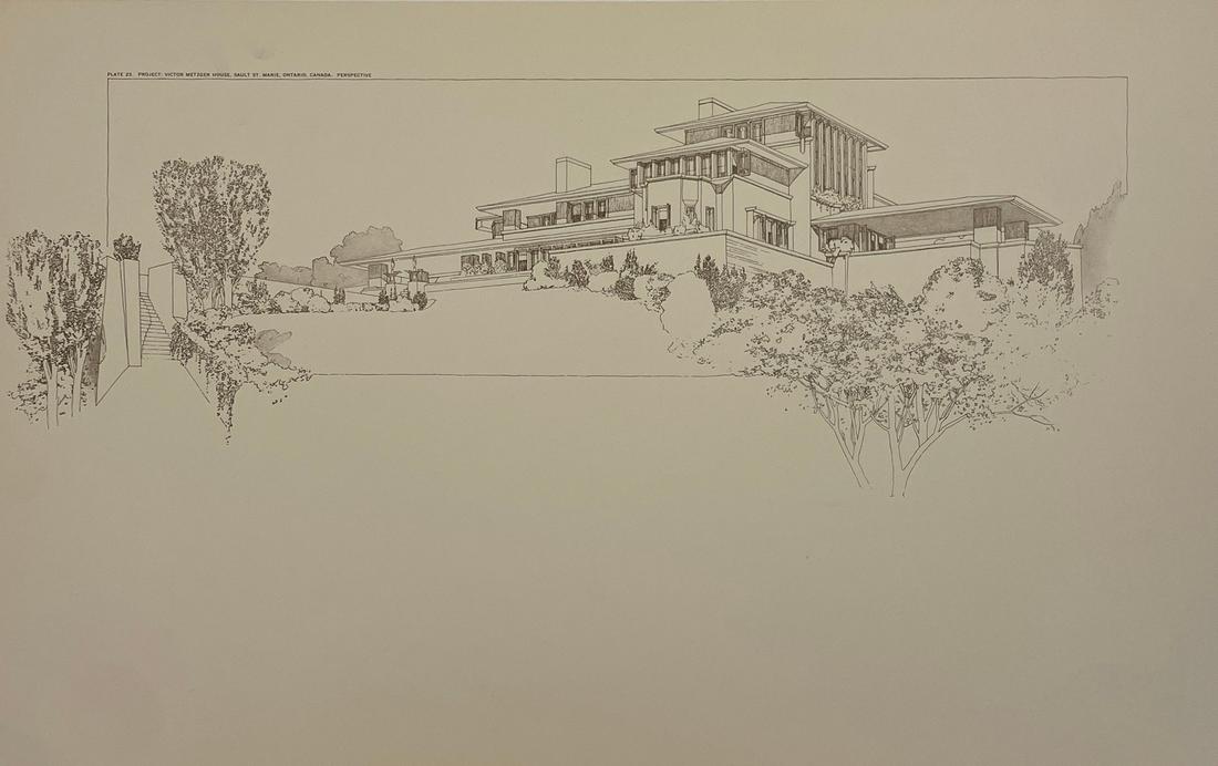Frank Lloyd Wright - Victor Metzger House - Floorplan (1 of 3)
