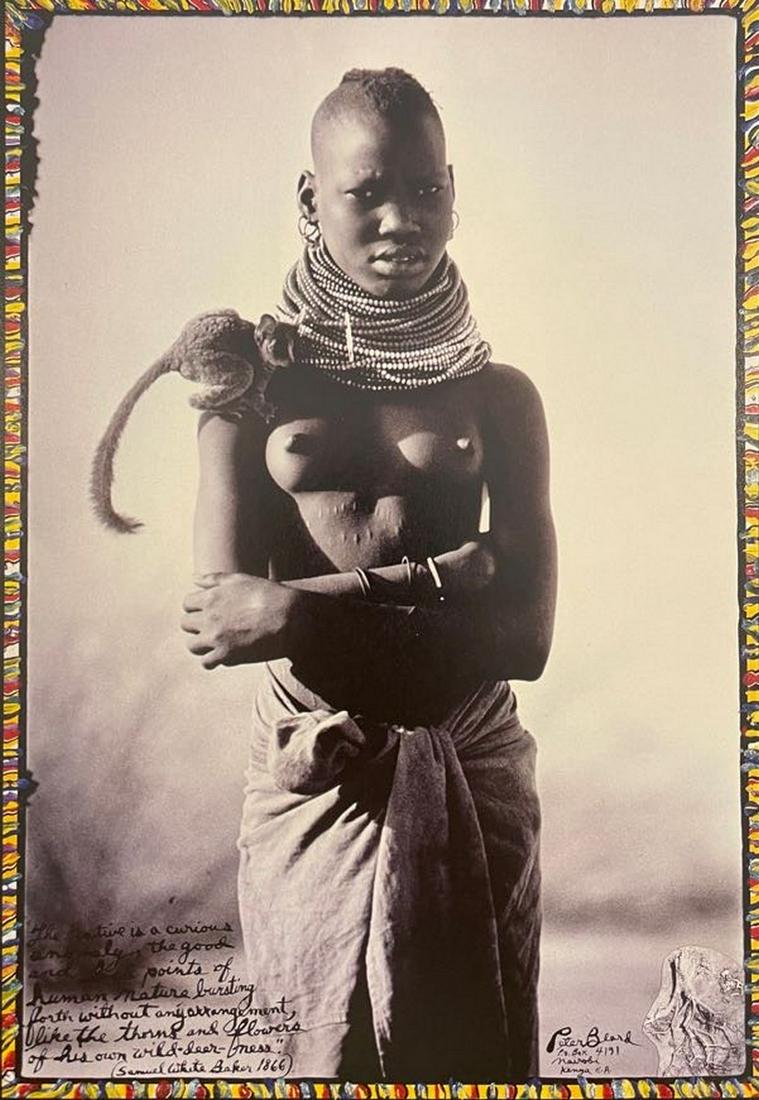 Peter Beard - Female Nude: PETER BEARD (1938-2020) Female Nude Print in Colors 10" x 14 1/2"