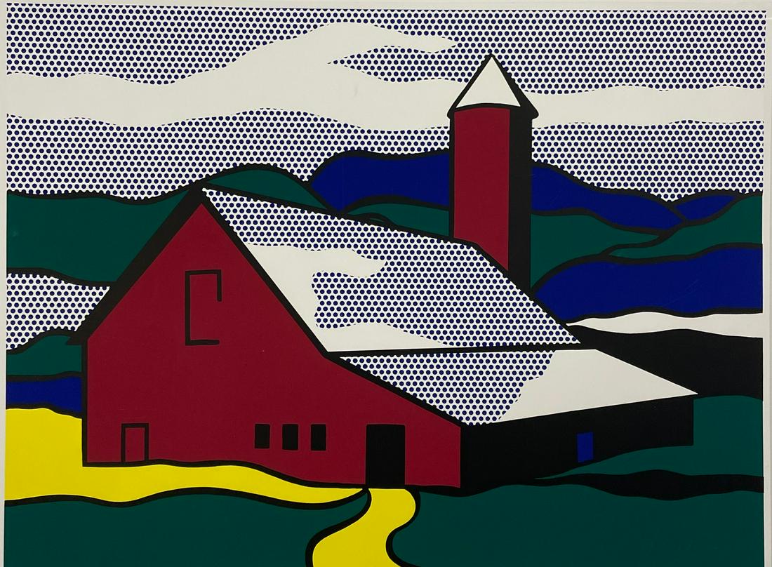 Roy Lichtenstein - 'Red Barn' - Hand Signed Silkscreen (1 of 4)