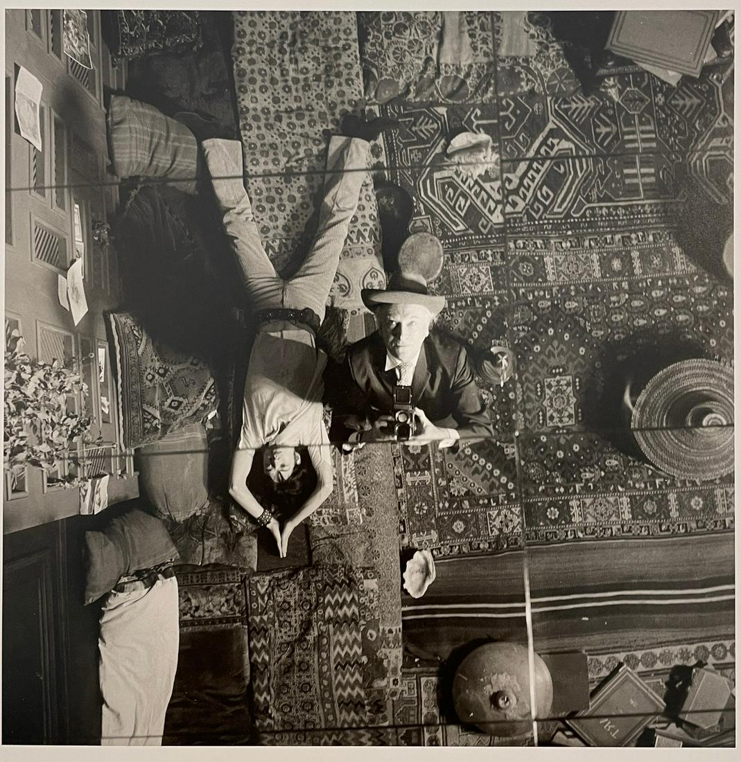 Cecil Beaton - Self-Portrait with Mick Jagger, 1968: CECIL BEATON (1904-1980) Self-Portrait with Mick Jagger on the set of Performance, 1968 Print in Colors 10 1/4" x 10 1/4" Cecil Beaton was a British photographer and designer best known for his elegan