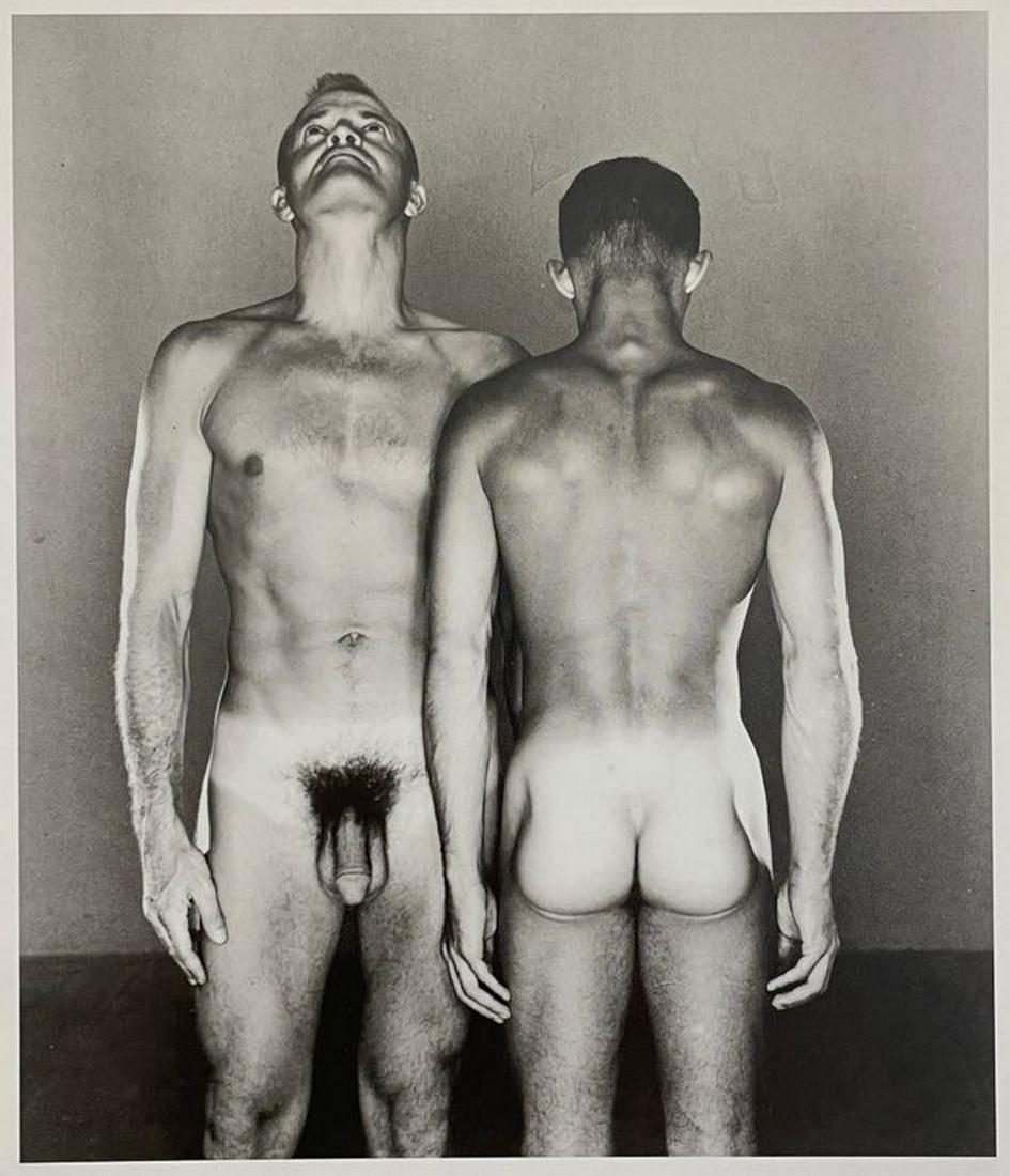 George Platt Lynes - Male Nude, 1954: GEORGE PLATT LYNES (1907-1955) Neel Bate and Ernest Henry, Male Nude, 1954 Print in Colors 4 3/4" x 5 1/2"