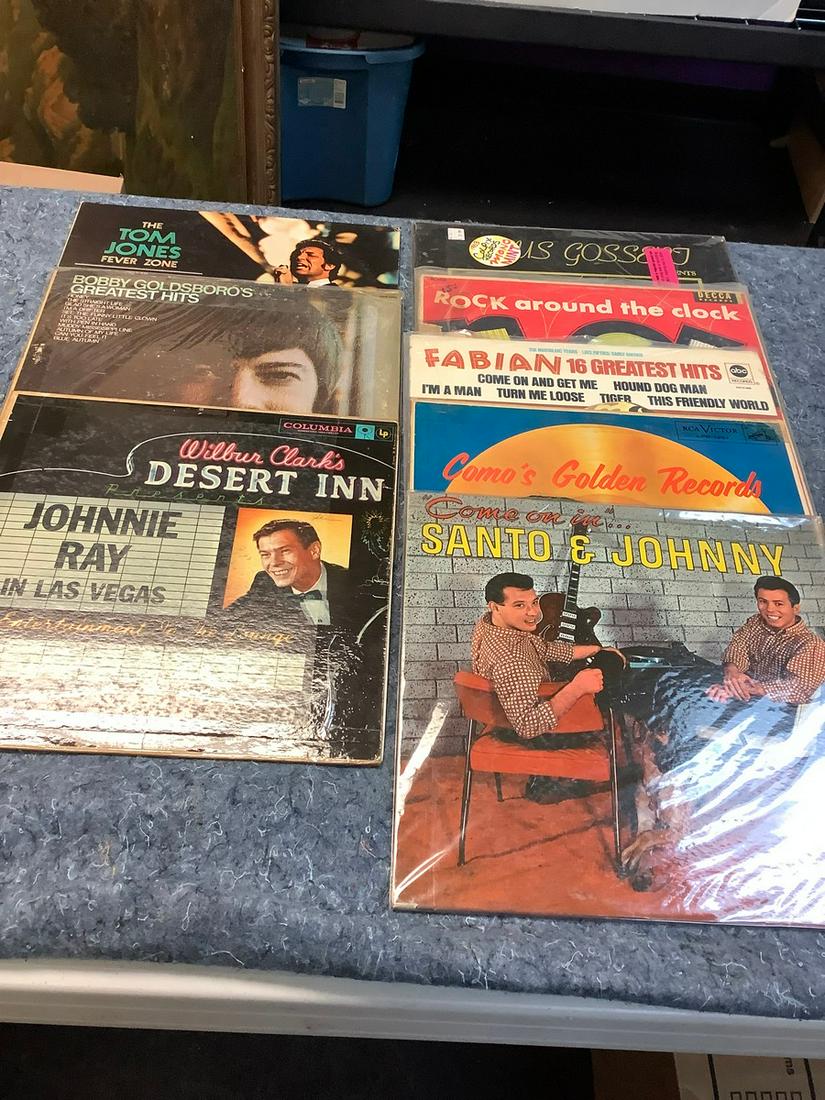 Lot of Albums from the 50's & 60's including Tom Jones, Bobby Goldsboro, Johnnie Ray, Santo & Johnny (1 of 1)