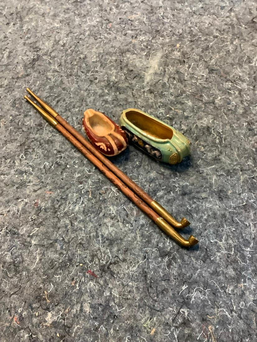 Chinese Opium Pipes & Holders 5 in. (1 of 1)