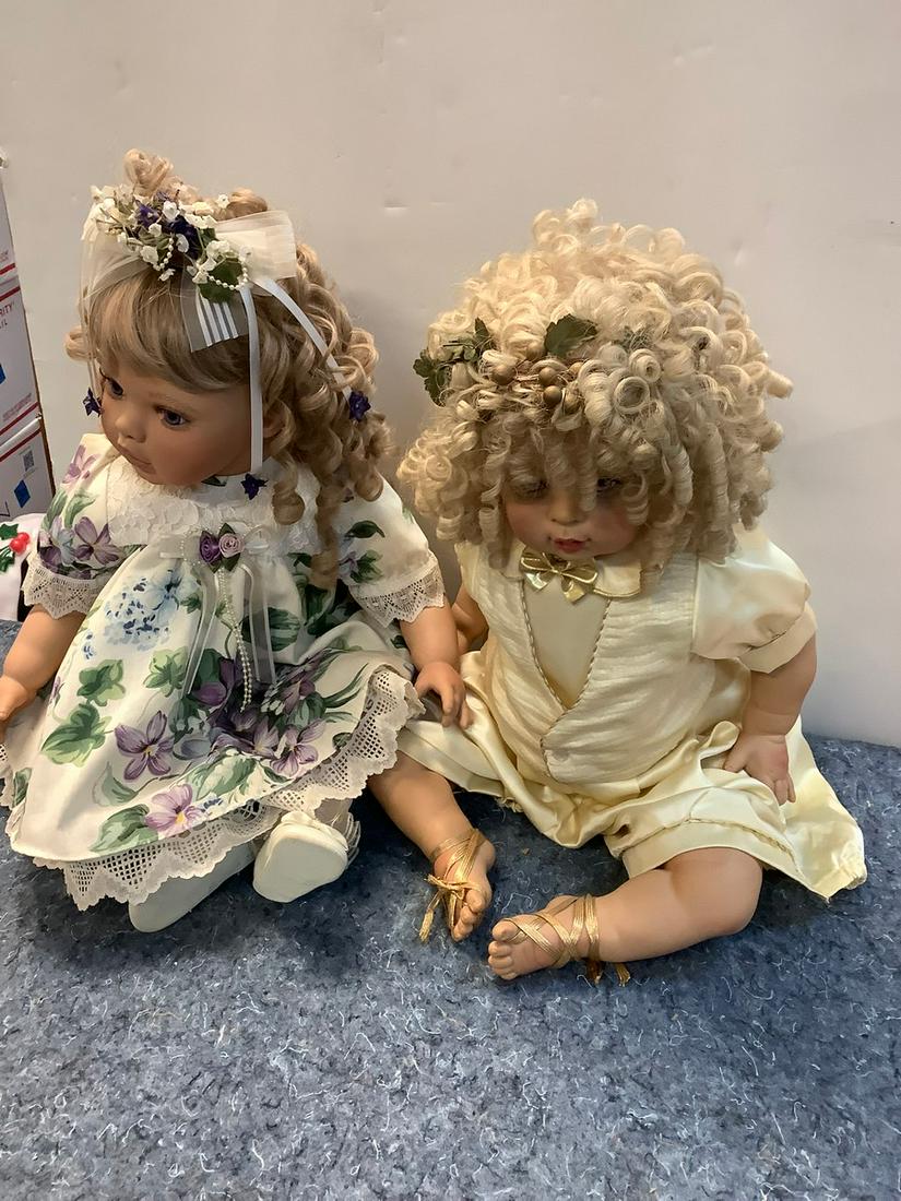 Two Porcelain Dolls 27 in. (1 of 1)