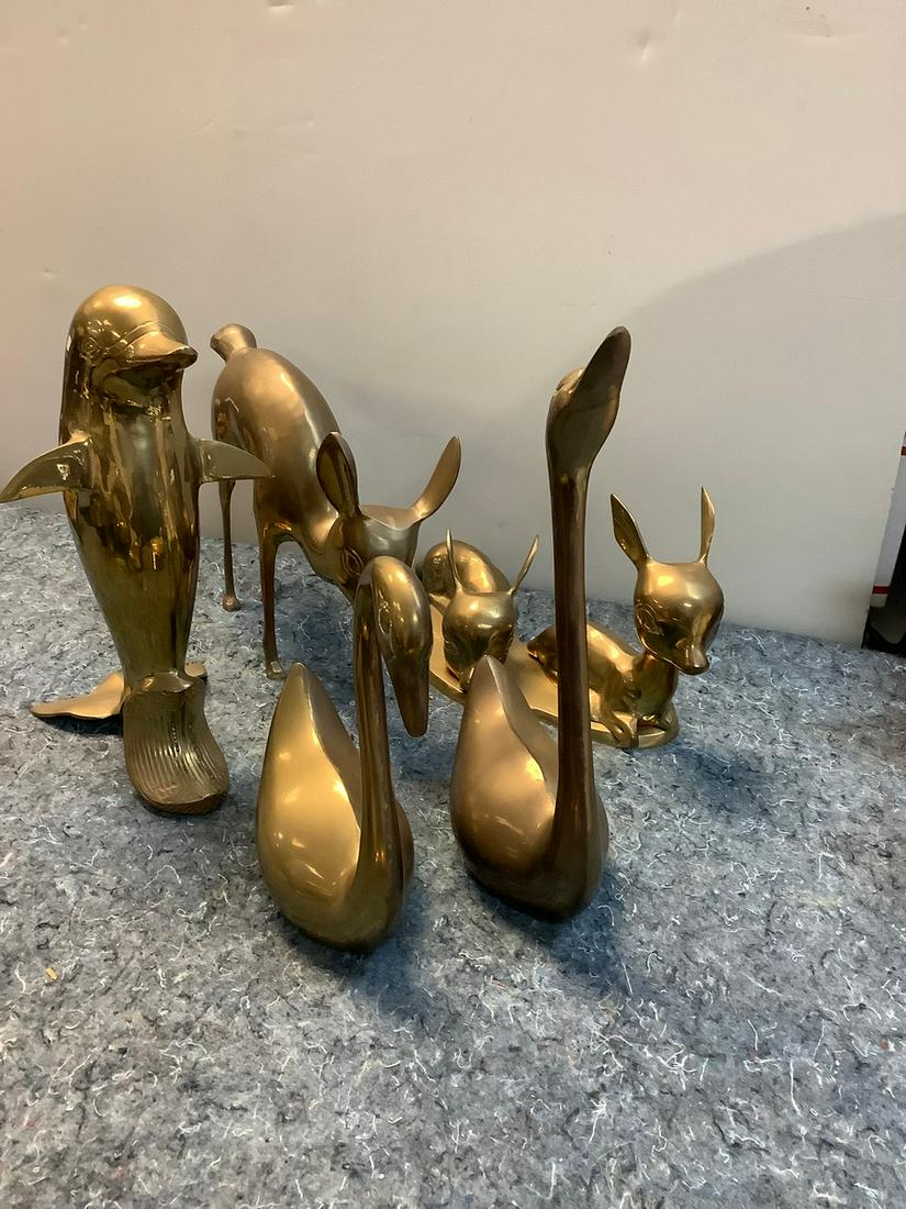 Lot of Brass Animal Statues 11.5 in. (1 of 1)