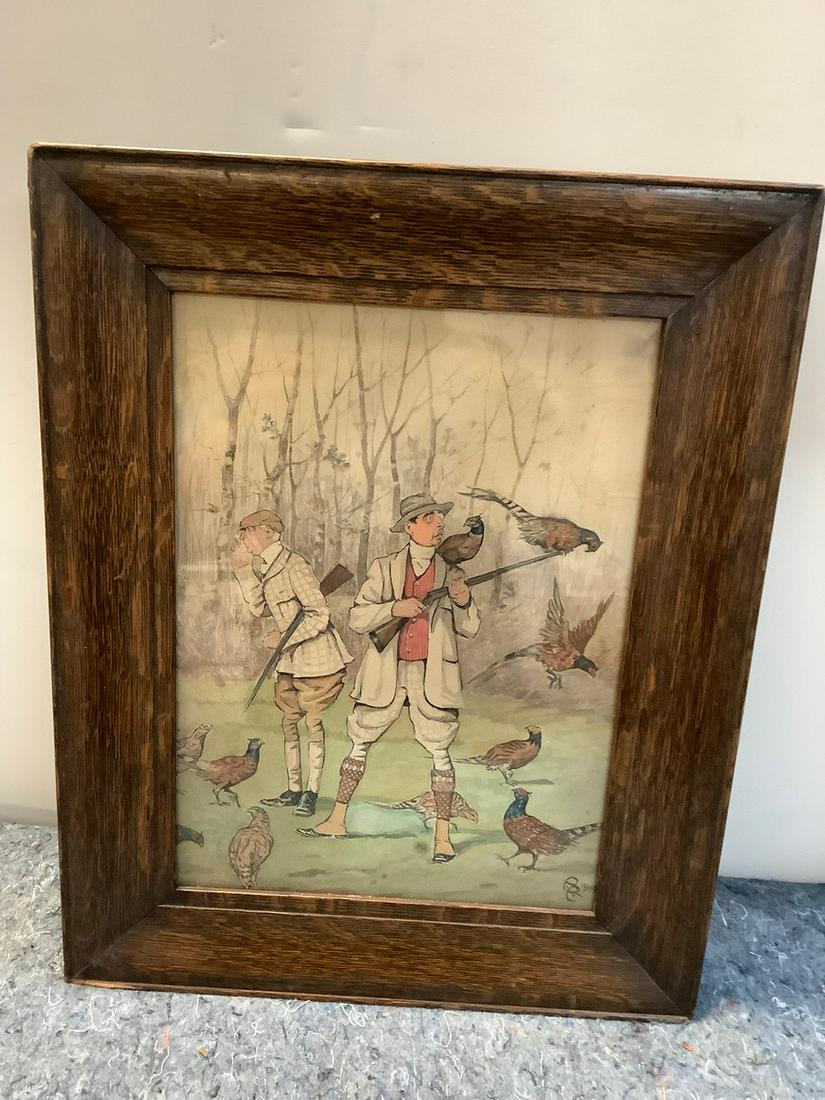 Framed Signed and Dated 1900 Art 18x14 (1 of 1)