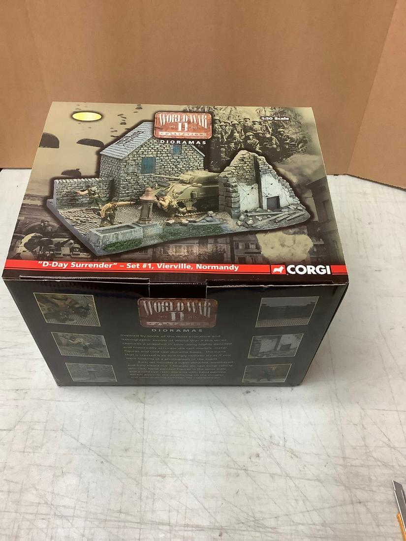Complete Corgi World War II Collection Dioramas  "D-Day Surrender" -Set #1, Vierville, Normandy (1 of 1)