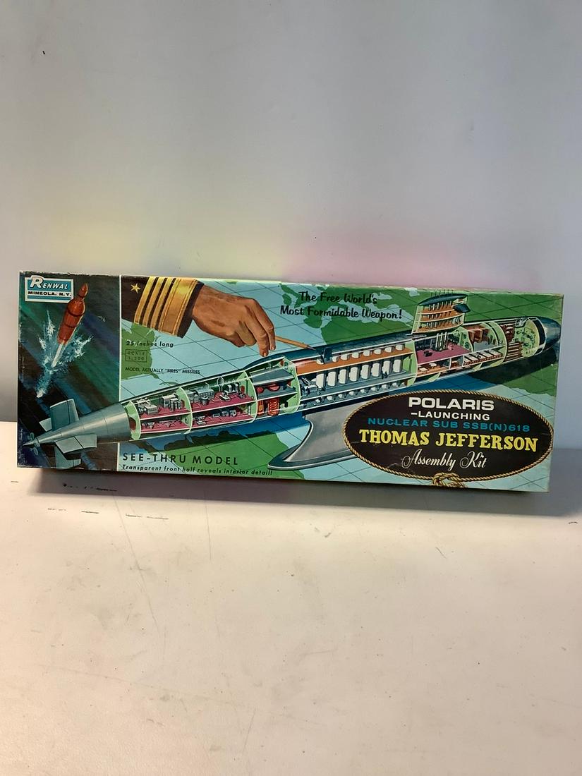 Complete Renwal Polaris- Launching Nuclear Sub SSB (N)618 Thomas Jefferson Assembly Kit (1 of 1)