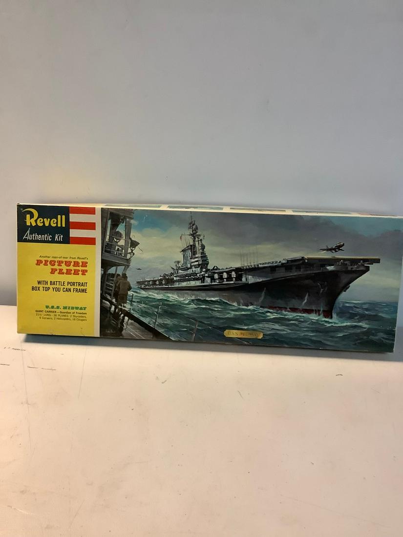 Complete 1960 Revell U.S.S. Midway Authenic Kit: Complete 1960 Revell U.S.S. Midway Authenic Kit