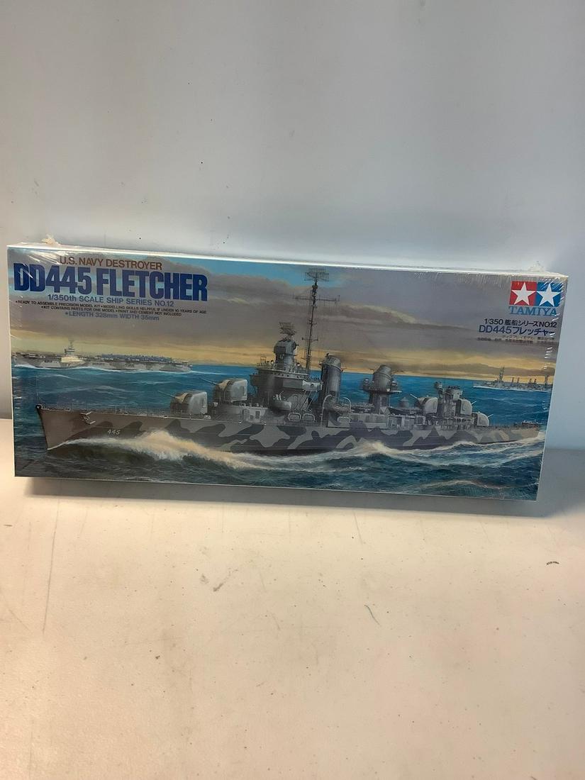Sealed 1996 Tamiya U.S. Navy Destroyer DD445 Fletcher 1/350th Scale  Ship Series no. 12 (1 of 1)