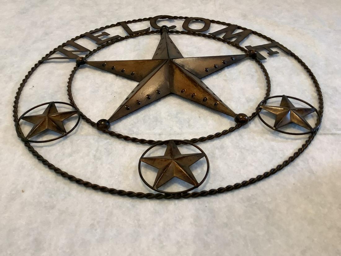 Decorative Tin, Oil Rubbed Bronze WELCOME wall hanging Sign (1 of 2)