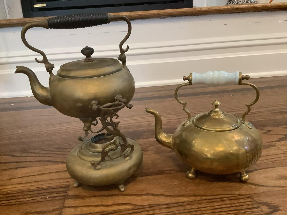 Vintage Tea, kettle Brass 12'x7.5 (1 of 1)