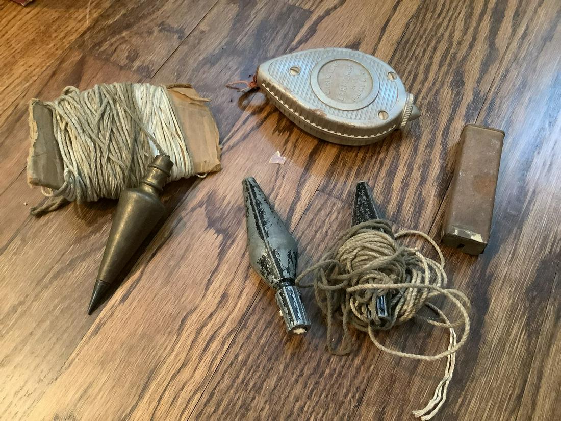 Lot of Plumb Bob, chalk line and more (1 of 1)