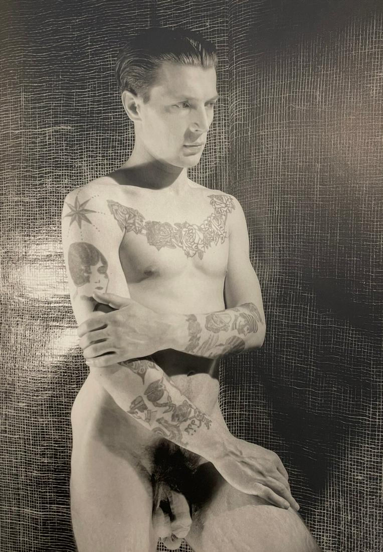 George Platt Lynes - Charles Levinson, 1930: GEORGE PLATT LYNES (1907-1955) Charles Levinson, 1930 Print in Colors 8 1/4" x 11 3/4" George Platt Lynes was an American fashion photographer. His grayscale work is characterized by its sexual and ho