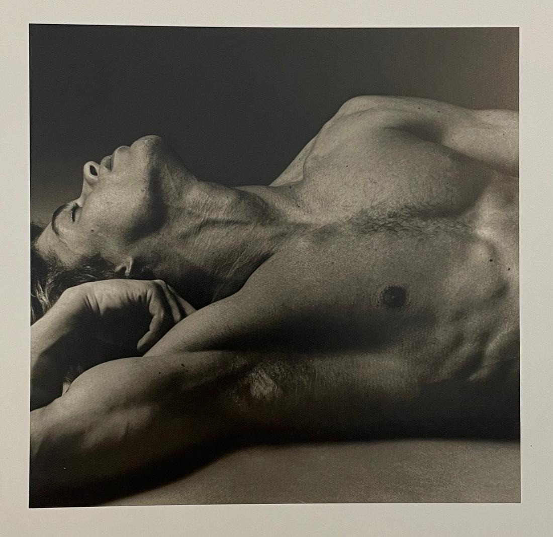 Ken Haak - Male Nude, 1973: KEN HAAK (1923-1991) Male Nude, 1973 Print in Colors 5 3/4" x 5 3/4" Ken Haak was a celebrated fashion photographer. A native of Glendale, California, Haak attended the Art Center School in Los Angele