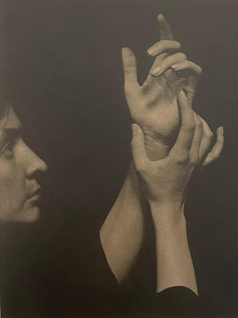 Alfred Stieglitz - Georgia O Keeffe, 1920: ALFRED STIEGLITZ (1864-1946) Georgia O Keeffe, 1920 Print in Colors, Printed in the 1980s 7 1/4" x 8 3/4" Alfred Stieglitz was a renowned photographer who contributed greatly to the development of Mod