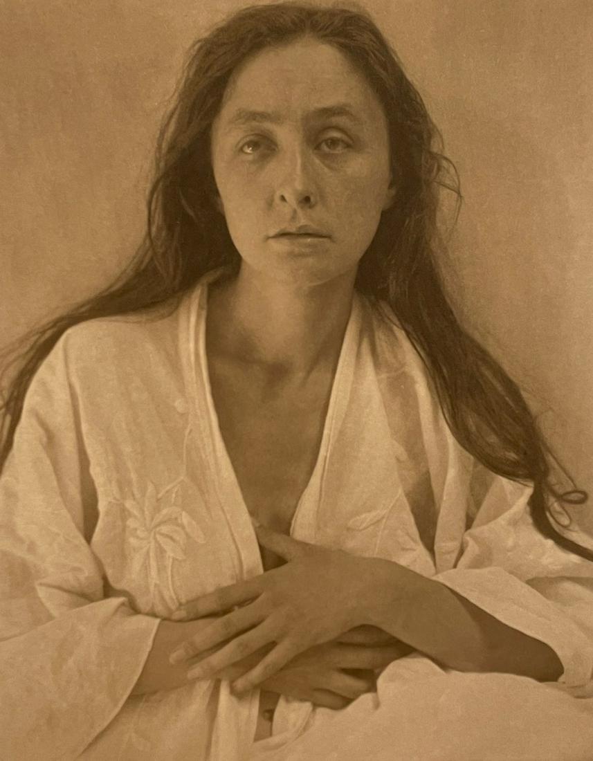 Alfred Stieglitz - Georgia O Keeffe, 1918: ALFRED STIEGLITZ (1864-1946) Georgia O Keeffe, 1918 Print in Colors, Printed in the 1980s 6 3/4" x 8 3/4" Alfred Stieglitz was a renowned photographer who contributed greatly to the development of Mod