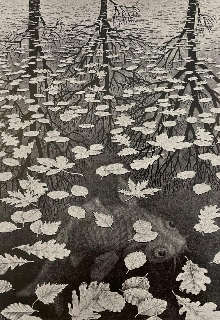 MC Escher - Three Worlds (1 of 1)