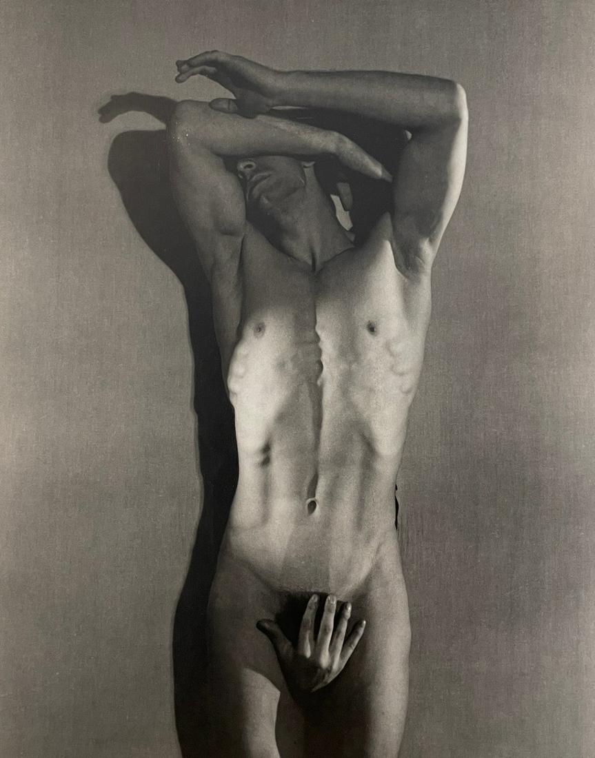 George Platt Lynes - Male Nude, James Ogles Hand, 1937: GEORGE PLATT LYNES (1907-1955) Male Nude, James Ogles Hand, 1937 Print in Colors George Platt Lynes was an American fashion photographer. His grayscale work is characterized by its sexual and homoerot