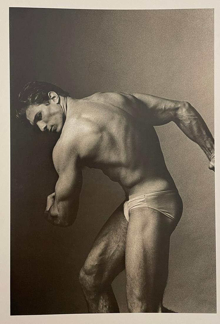 Ken Haak - Male Nude, 1985: KEN HAAK (1923-1991) Male Nude, 1985 Print in Colors 6 1/2" x 9 1/2" Ken Haak was a celebrated fashion photographer. A native of Glendale, California, Haak attended the Art Center School in Los Angele