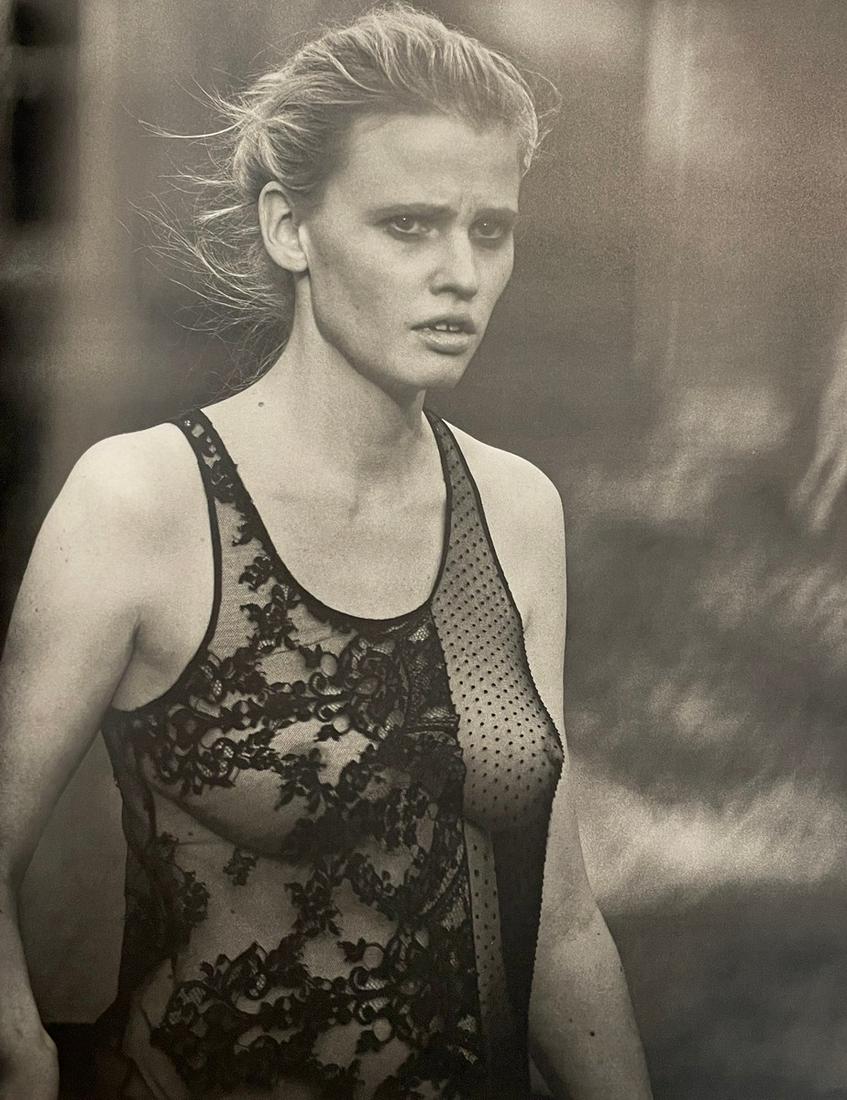 Peter Lindbergh - Lara Stone, 2015: PETER LINDBERGH (1944-2019) Lara Stone, Fontainebleau, France, 2015 Print in Colors, Printed in the 2010s 8 3/4" x 11 1/4" Peter Lindbergh was a photographer and video director credited with ushering