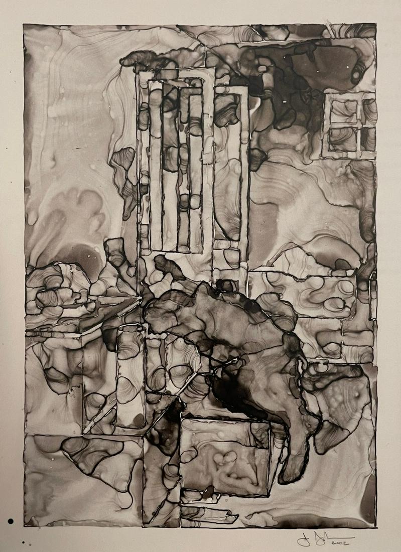 Jasper Johns - Untitled, 2002: JASPER JOHNS (B. 1930) Untitled, 2002 Print in Colors 7 1/4" x 9 3/4" Jasper Johns is an iconic American artist who came to define the period between Abstract Expressionism and Pop Art. In Flag (1954�