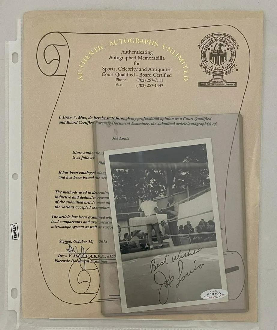 Joe Louis - Autographed - Photograph w/COA (1 of 6)