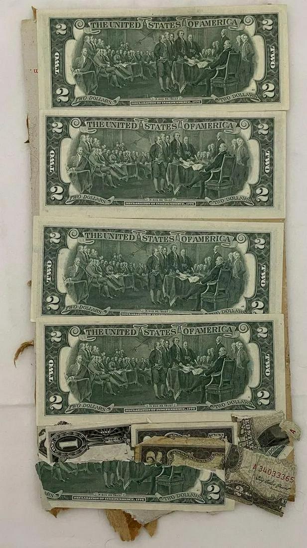 Vintage Collage of Two Dollar Bills (11) (1 of 3)