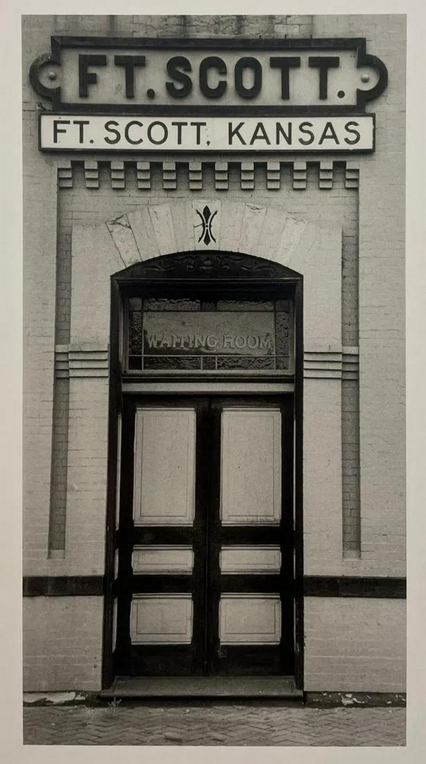 Gordon Parks - Frisco Railway Station, 1949: GORDON PARKS (1912-2006) Frisco Railway Station, Fort Scott, Kansas, 1949 Print in Colors 4 3/4" x 8 3/4" Gordon Parks was a self-taught photographer, writer, composer, and filmmaker. Parks is remembe