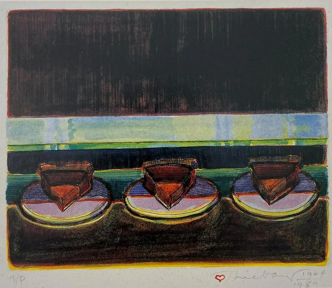 Wayne Thiebaud - Chocolate Pies, 1989 (1 of 1)