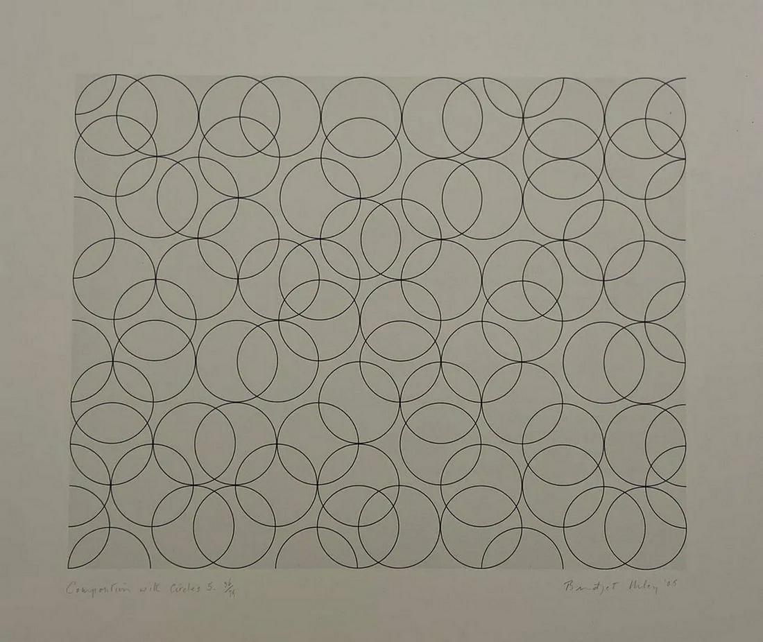 Bridget Riley - Composition with Circles 5, 2005 - Plate Signed (1 of 1)