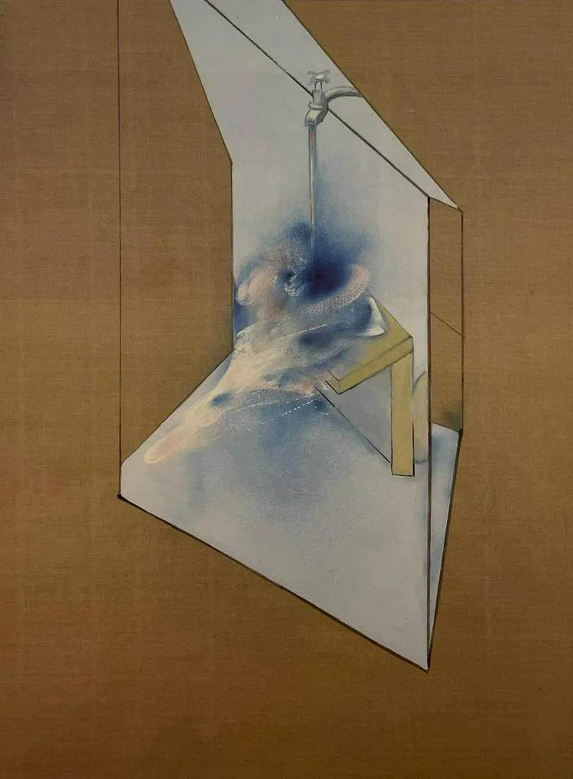 Francis Bacon - Water from a Running Tap, 1982: FRANCIS BACON (1561-1626) Water from a Running Tap, 1982 Print in Colors 7 3/4" x 10 1/4" Francis Bacon was an Irish artist and one of the most unique, engaging figurative painters to emerge during th