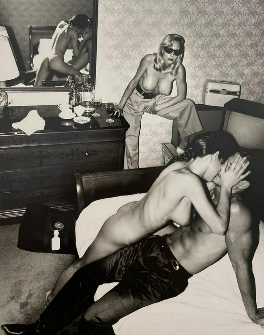 Helmut Newton - American Playboy, 1989: HELMUT NEWTON (1920-2004) Voyeurism, American Playboy, Los Angeles, 1989 Print in Colors 9 1/2" x 12" Helmut Newton was a German high-fashion photographer whose subversive approach to subject matter b