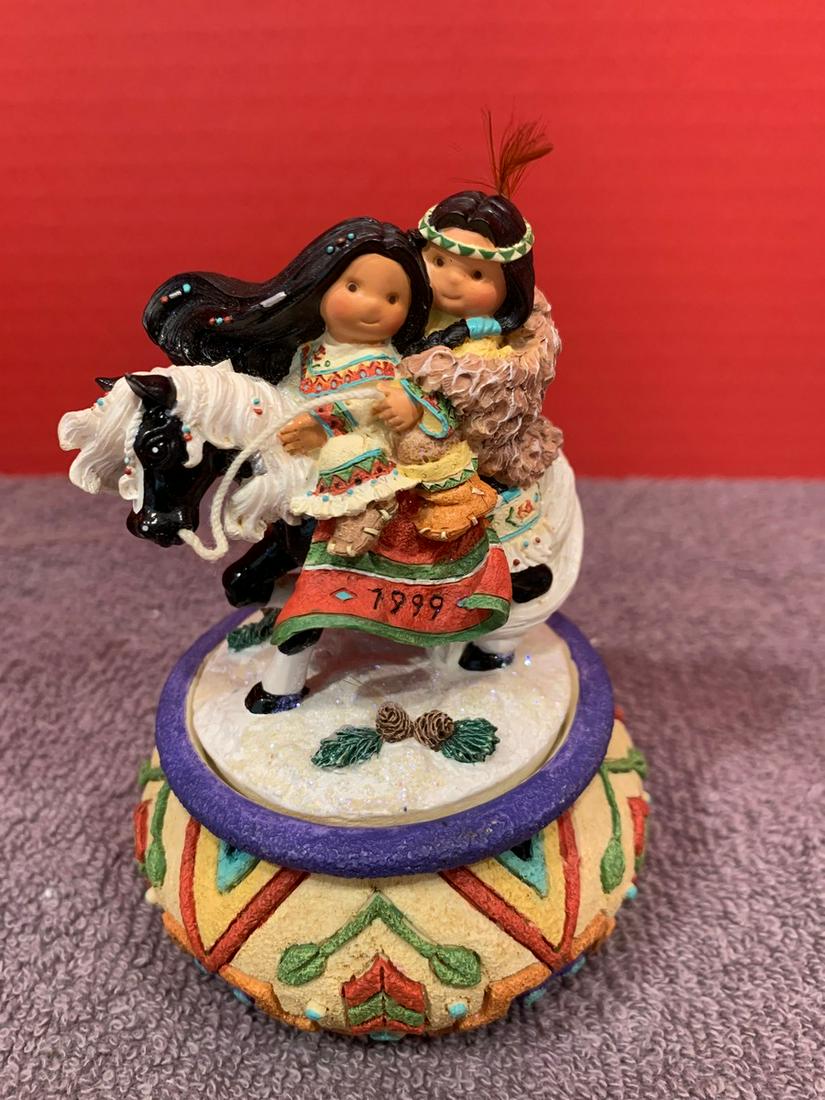 Friends of the Feather, "Love Reins", Enesco Jewerly Box, approx 4" Tall: Friends of the Feather, "Love Reins", Enesco Jewerly Box, approx 4" Tall