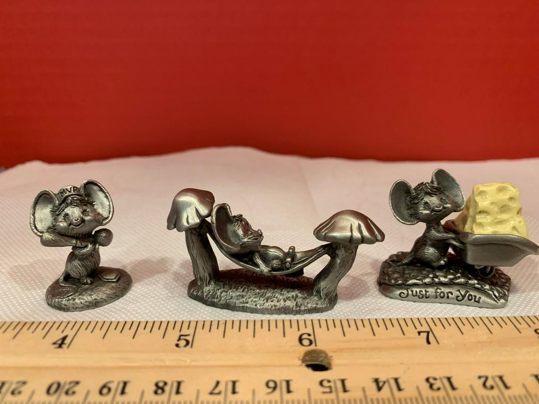 Lot of 3 Little Gallery, Pewter & Mice (1 of 1)