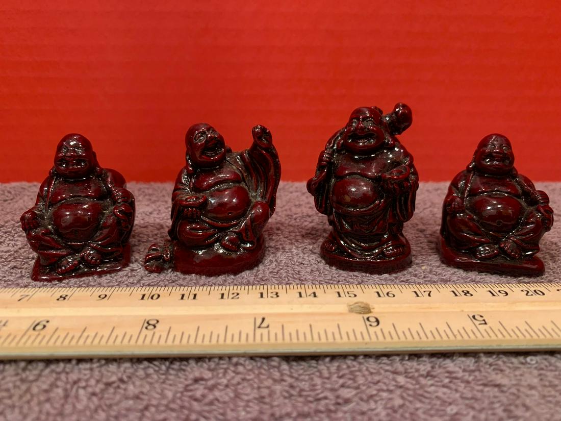 4 small Buddha Statues all under 2" tall (1 of 1)
