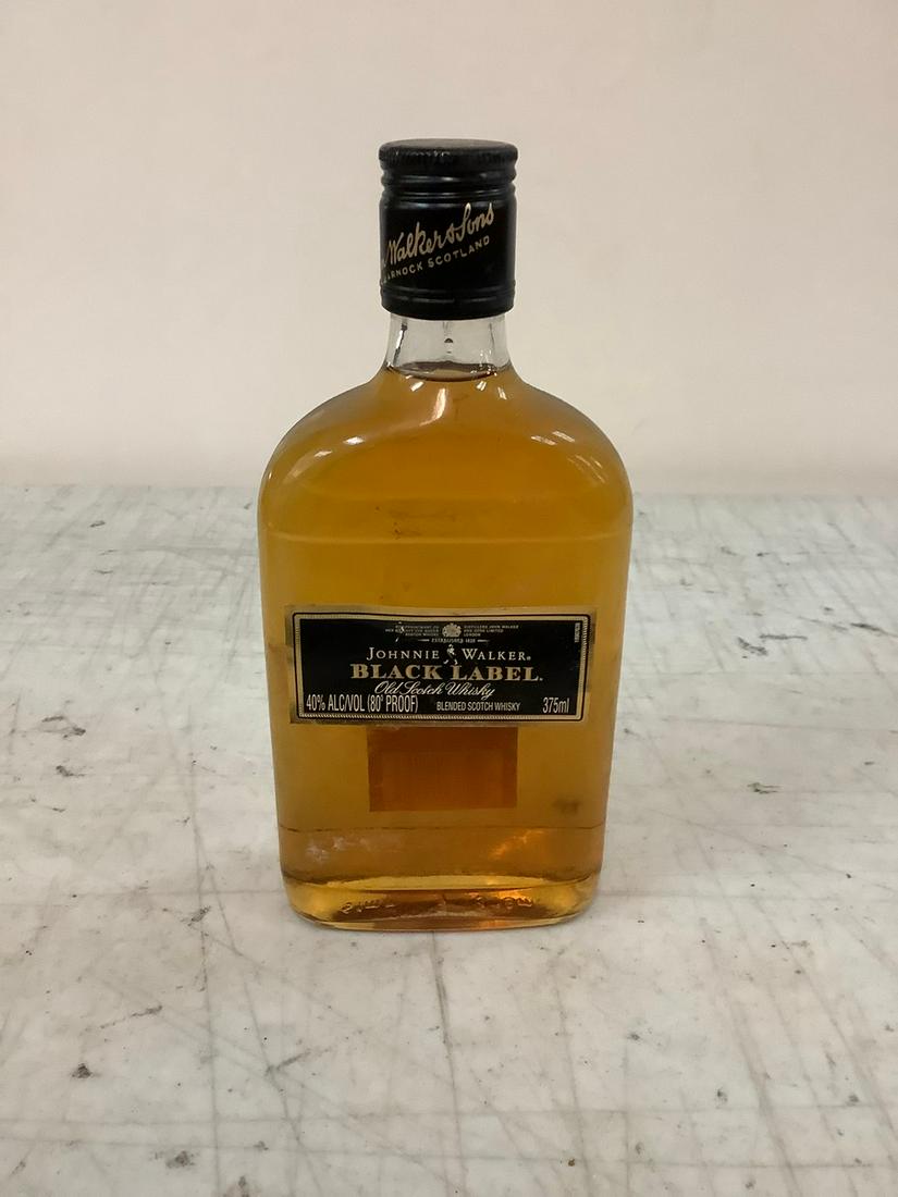 Sealed Johnnie Walker Black Label  Old Scotch Whisky 375ml. (1 of 1)