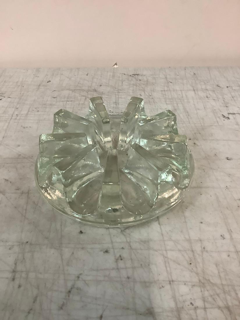 Vintage Glass Chantal  Pan Rest/ Glass Display Stand 8x8 in. (1 of 1)