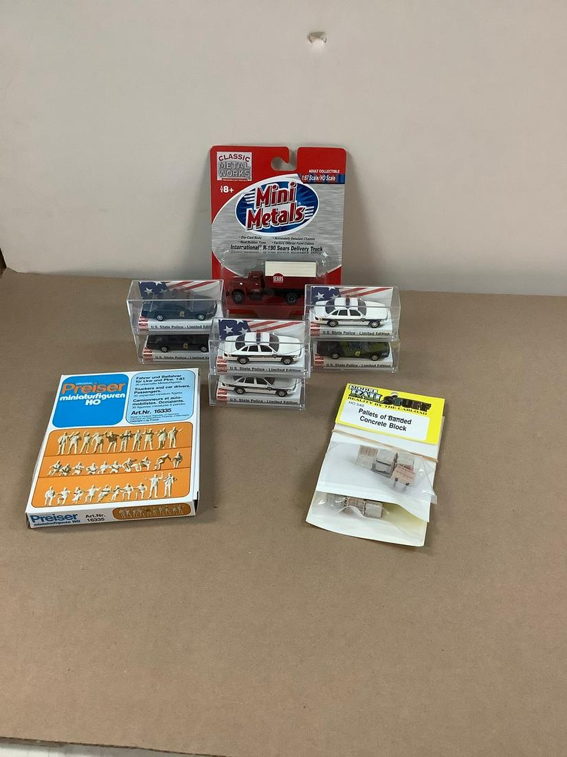 Lot of Busch Model Cars, Orginal Preiser Miniature HO Figures and More (1 of 1)