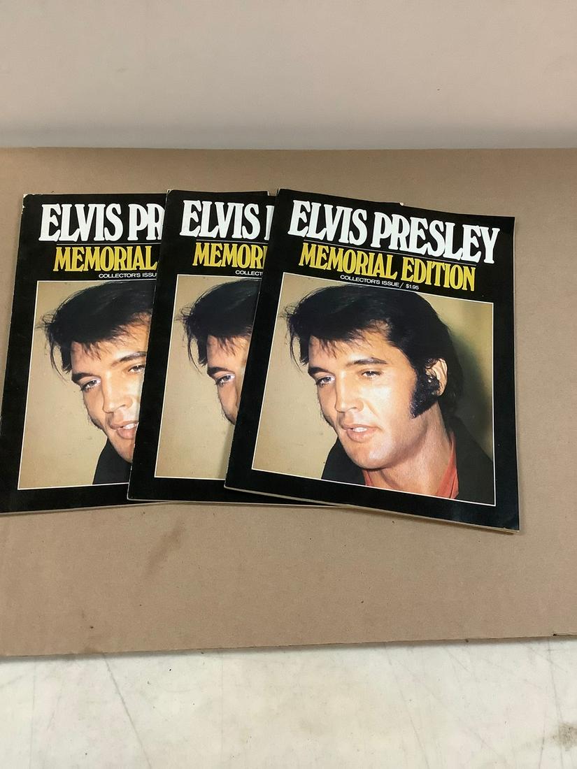 Lot of 3 1977 Elvis Presley Memorial Edition Collector's Issue Magazines (1 of 1)