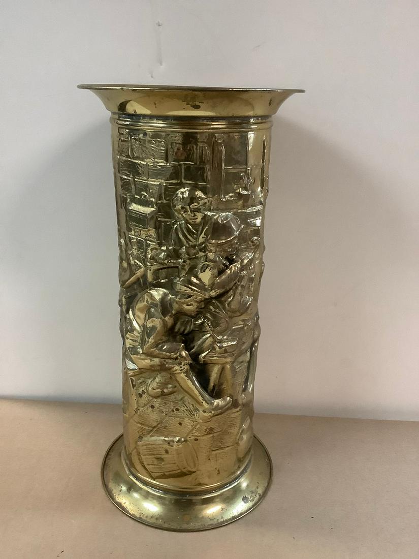 Lombard England Brass Decorative Umbrella/Cane Holder 17.5 (1 of 1)