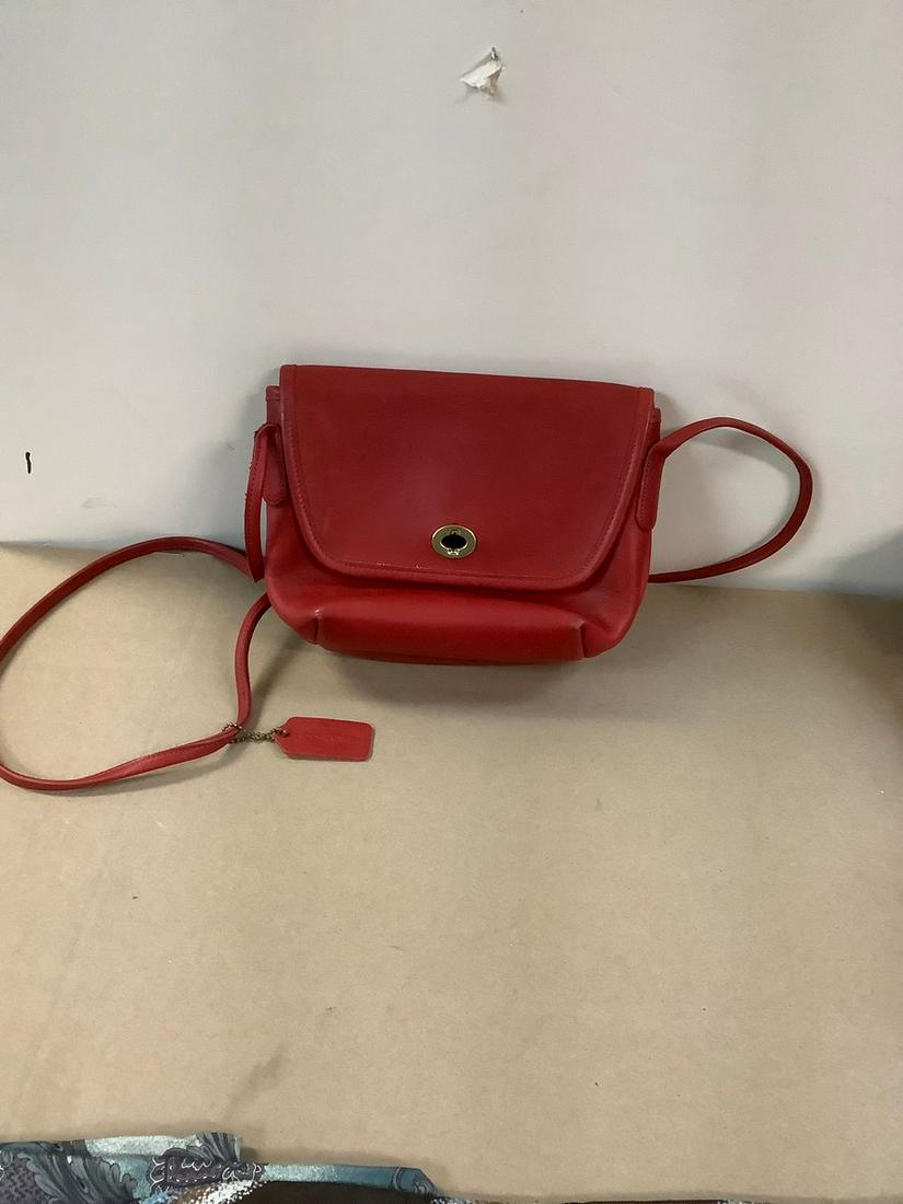 Vintage Red Coach Purse Made in USA (1 of 1)
