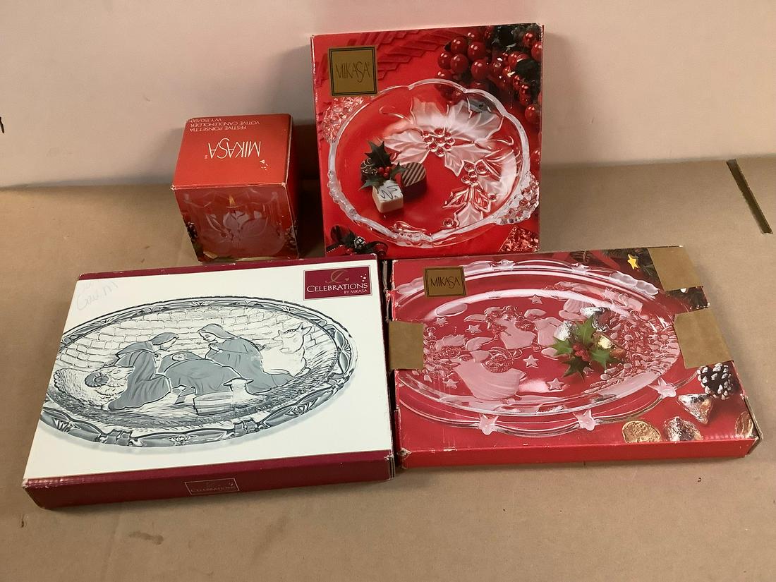 Lot of Mikasa Dishes, Candle Holder and Plaque Biggest 9"1/4: Lot of Mikasa Dishes, Candle Holder and Plaque Biggest 9"1/4