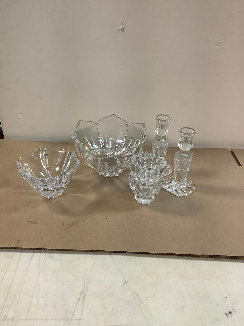 Orrefors Bowls, Mikasa Candle Holders and More Tallest 6": Orrefors Bowls, Mikasa Candle Holders and More Tallest 6"