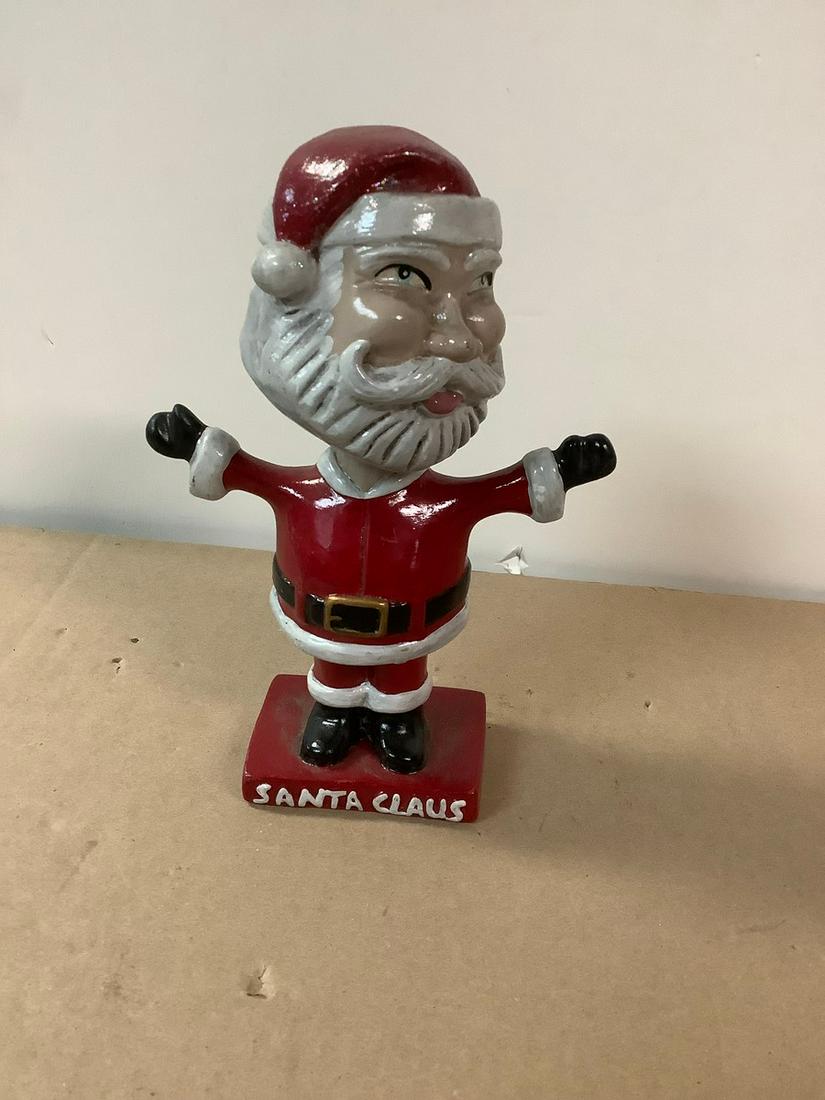 Vintage Metal Santa Claus Bobble Head 8": Vintage Metal Santa Claus Bobble Head 8"