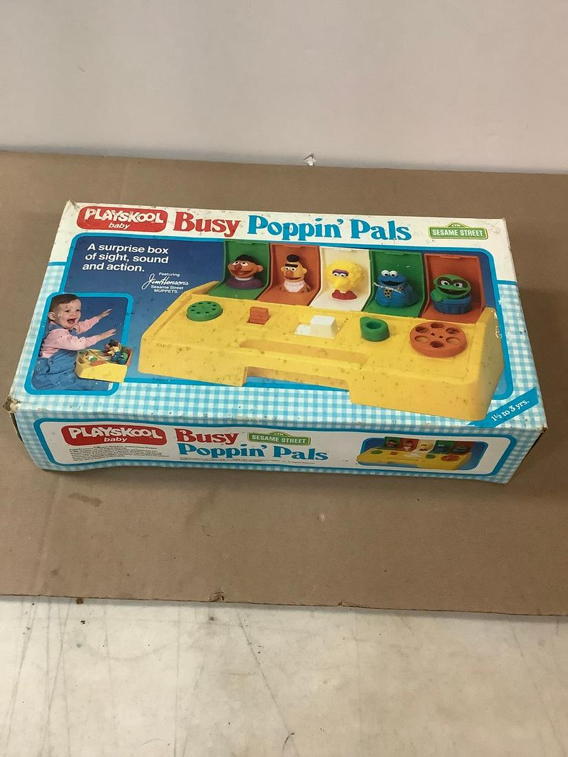 Vintage Playskool Baby Sesame Street Busy Poppin' Pals: Vintage Playskool Baby Sesame Street Busy Poppin' Pals