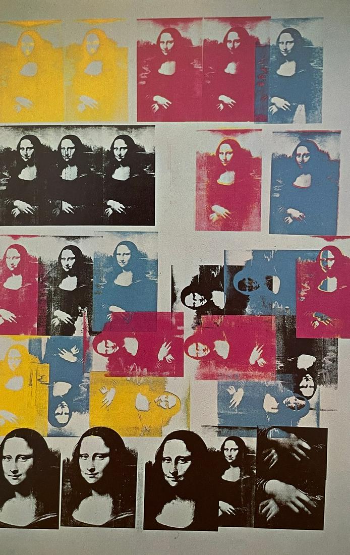 Andy Warhol - Mona Lisa, 1963: ANDY WARHOL (1928-1987) Mona Lisa, 1963 Print in Colors, Printed in the 1970s 5 1/4" x 8" Andy Warhol was a leading figure in the Pop Art movement. Like his contemporaries Roy Lichtenstein and Robert