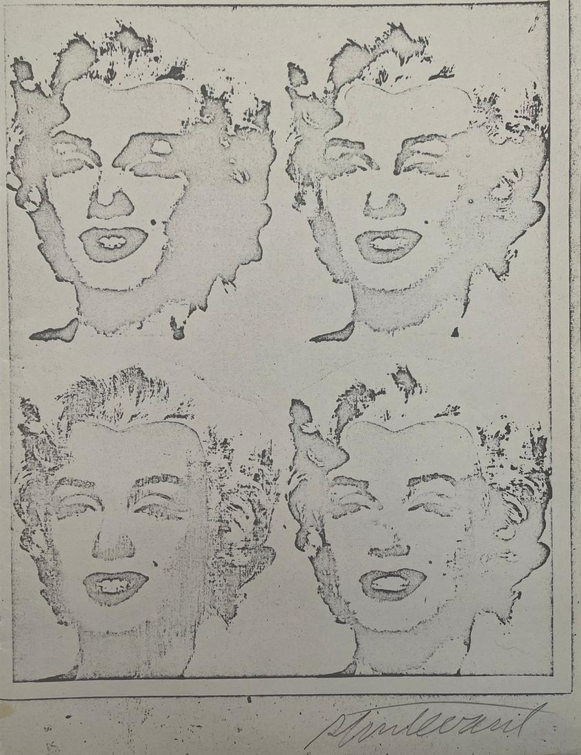 Elaine Sturtevant - Hand Signed - Offset Lithograph: ELAINE STURTEVANT (1924-2014) Marilyn Monroe Hand signed to the bottom right in pencil Offset Lithograph 8 1/2" x 11"