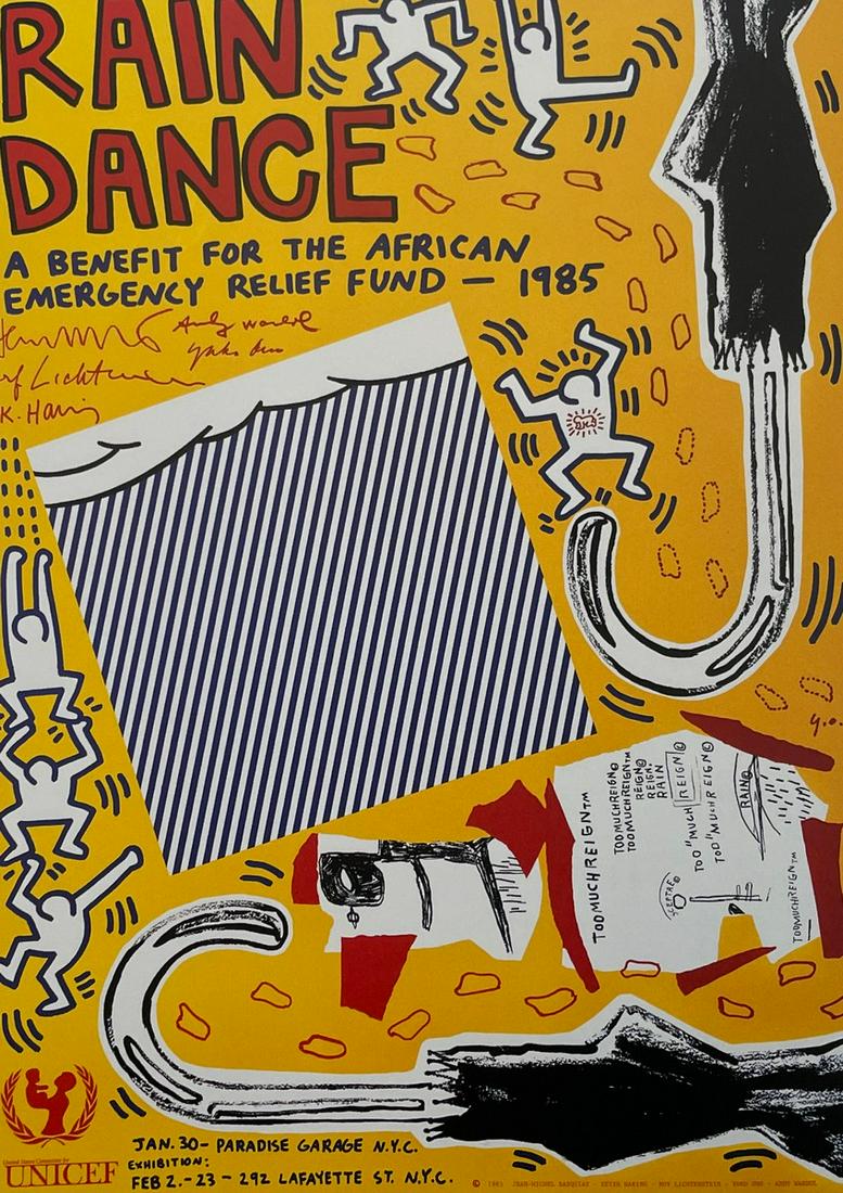 Basquiat HARING Warhol 限定2000 RAIN DANCE Rain Dance (1985) - Galerie Babylone