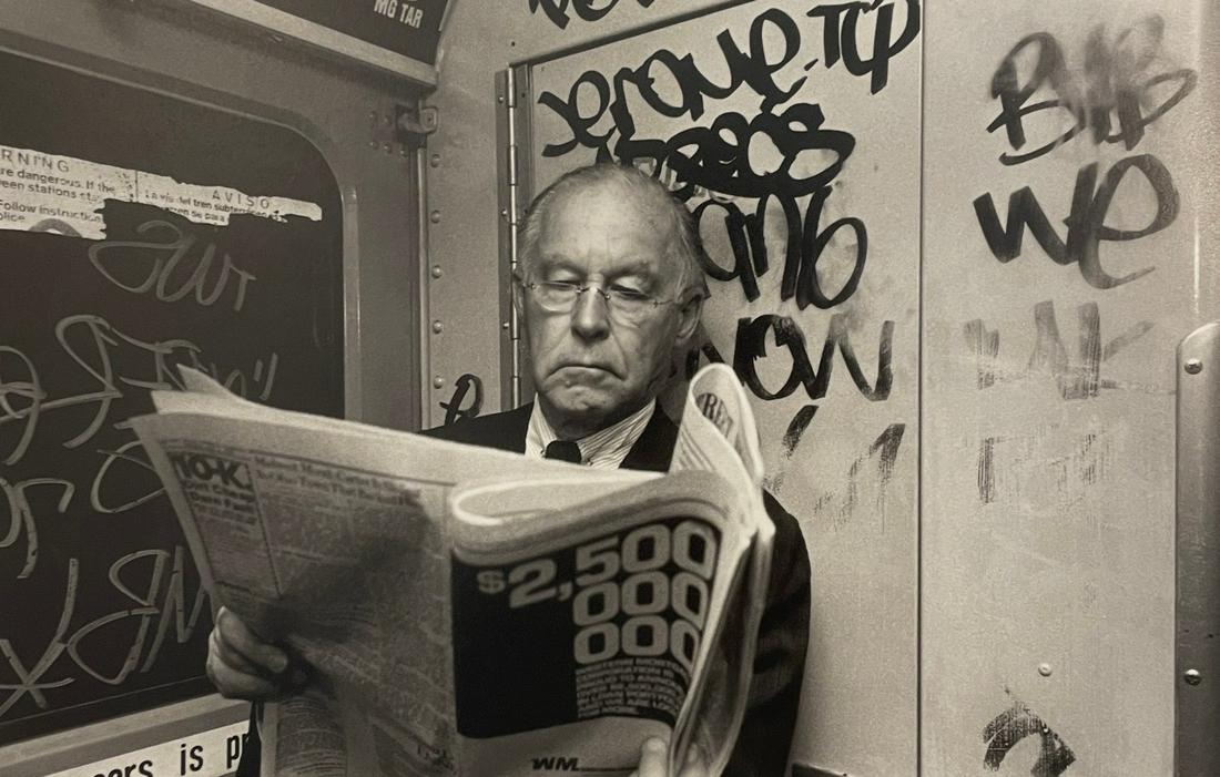 Bruce Davidson - New York Subway, 1980: BRUCE DAVIDSON (B. 1933) New York Subway, 1980 Print in Colors 6 1/2" x 9 1/2" Bruce Davidson is an American photographer known for capturing images of communities and individuals living on the fringe
